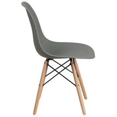 Hot Sale ✨ Flash Furniture Elon Series Plastic Chair with Wooden Legs ⌛ 9 Hot Sale ✨ Flash Furniture Elon Series Plastic Chair with Wooden Legs ⌛ - Image 7