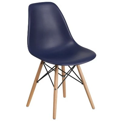 Hot Sale ✨ Flash Furniture Elon Series Plastic Chair with Wooden Legs ⌛ 14 Hot Sale ✨ Flash Furniture Elon Series Plastic Chair with Wooden Legs ⌛ - Image 12