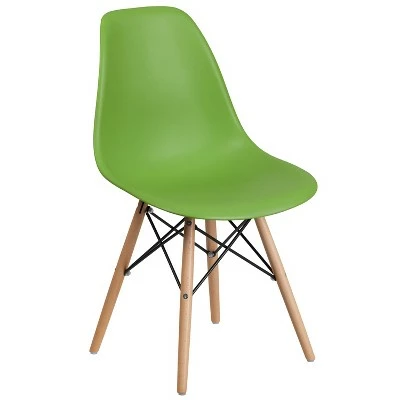 Hot Sale ✨ Flash Furniture Elon Series Plastic Chair with Wooden Legs ⌛ 16 Hot Sale ✨ Flash Furniture Elon Series Plastic Chair with Wooden Legs ⌛ - Image 14