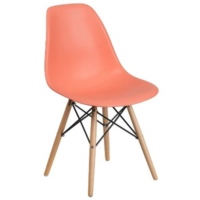 Hot Sale ✨ Flash Furniture Elon Series Plastic Chair with Wooden Legs ⌛ 18 Hot Sale ✨ Flash Furniture Elon Series Plastic Chair with Wooden Legs ⌛ - Image 16