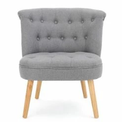 Buy ✨ Cicely Tufted Accent Chair - Christopher Knight Home Light Blue 🧨 -Living Room Chairs Sales unnamed file 6585