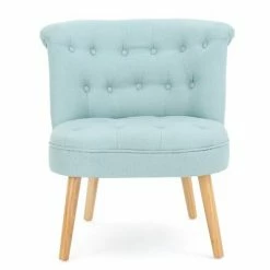 Buy ✨ Cicely Tufted Accent Chair - Christopher Knight Home Light Blue 🧨 -Living Room Chairs Sales unnamed file 6586