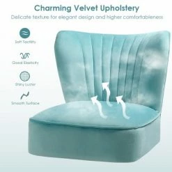 Wholesale 🤩 Costway Armless Accent Chair Modern Velvet Leisure Chair Single Upholstered 👏 -Living Room Chairs Sales unnamed file 6649