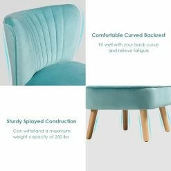 Wholesale 🤩 Costway Armless Accent Chair Modern Velvet Leisure Chair Single Upholstered 👏 -Living Room Chairs Sales unnamed file 6651