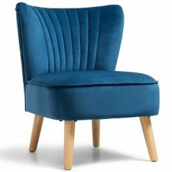 Wholesale 🤩 Costway Armless Accent Chair Modern Velvet Leisure Chair Single Upholstered 👏 -Living Room Chairs Sales unnamed file 6654