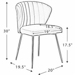 Outlet ⭐ Velvet Accent Side Chair with Tufted Back | Karat Home 🌟 -Living Room Chairs Sales unnamed file 6710