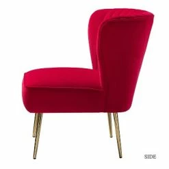 Flash Sale 🧨 Quentin Velvet Accent Side Chair with Golden Metal Base | Karat Home 👍 -Living Room Chairs Sales unnamed file 6726