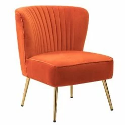 Flash Sale 🧨 Quentin Velvet Accent Side Chair with Golden Metal Base | Karat Home 👍 -Living Room Chairs Sales unnamed file 6736