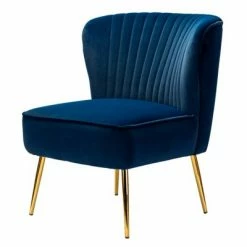 Flash Sale 🧨 Quentin Velvet Accent Side Chair with Golden Metal Base | Karat Home 👍 -Living Room Chairs Sales unnamed file 6737