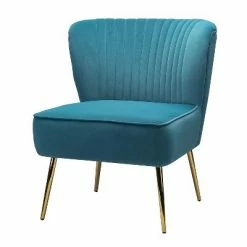 Flash Sale 🧨 Quentin Velvet Accent Side Chair with Golden Metal Base | Karat Home 👍 -Living Room Chairs Sales unnamed file 6740