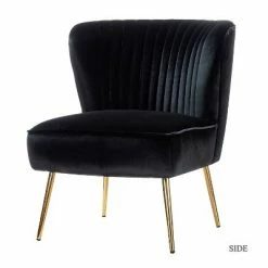 Flash Sale 🧨 Quentin Velvet Accent Side Chair with Golden Metal Base | Karat Home 👍 -Living Room Chairs Sales unnamed file 6743