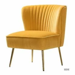Flash Sale 🧨 Quentin Velvet Accent Side Chair with Golden Metal Base | Karat Home 👍 -Living Room Chairs Sales unnamed file 6744