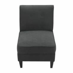Hot Sale ๐ Copenhagen Tufted Slipper Chair - Serta Charcoal โจ