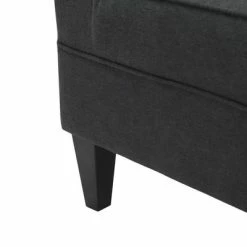 Hot Sale 😀 Copenhagen Tufted Slipper Chair - Serta Charcoal ✨ -Living Room Chairs Sales unnamed file 6768