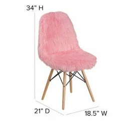 Cheapest 🎁 Emma and Oliver Shaggy 🦮 Dog Fur Accent Chair 🧨 -Living Room Chairs Sales unnamed file 6785