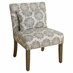 Best deal 🌟 Parker Accent Chair with Pillow - HomePop Gray Cheetah ❤️ -Living Room Chairs Sales unnamed file 6824