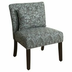 Best deal 🌟 Parker Accent Chair with Pillow - HomePop Gray Cheetah ❤️ -Living Room Chairs Sales unnamed file 6825