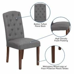 Deals 🛒 Flash Furniture HERCULES Grove Park Series Diamond Patterned Button Tufted Parsons Chair 😍 -Living Room Chairs Sales unnamed file 6854