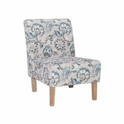 New 👏 Coco Accent Chair - Linon Blue Flower 🥰 -Living Room Chairs Sales unnamed file 6894