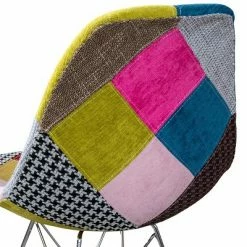 Hot Sale 🔔 Set of 2 Wilmette Patchwork Fabric Chair Black/Pink/Green - Christopher Knight Home 👏 -Living Room Chairs Sales unnamed file 6934