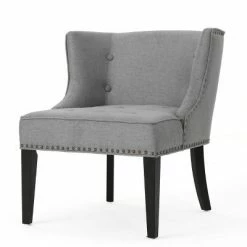 Flash Sale 👏 Adelina Occasional Chair - Christopher Knight Home Gray 😀 -Living Room Chairs Sales unnamed file 6944