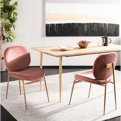 Cheap ๐ Set of 2 Jordana Round Side Chair Dusty Rose/Gold - Safavieh ๐ฅฐ 4 Cheap ๐ Set of 2 Jordana Round Side Chair Dusty Rose/Gold - Safavieh ๐ฅฐ - Image 2