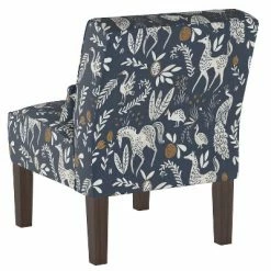 Hot Sale 🔥 Burke Slipper Chair Blue Animal Print - Threshold™ 😉 -Living Room Chairs Sales unnamed file 7002