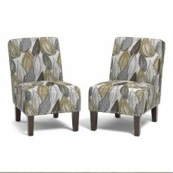 Best Pirce 😉 Set of 2 Bryce Armless Chair Geometric - Handy Living Navy Blue 🛒 -Living Room Chairs Sales unnamed file 7102