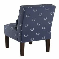 Buy 😍 Armless Chair Patterned - Skyline Furniture Antler Navy 🔥 -Living Room Chairs Sales unnamed file 7118