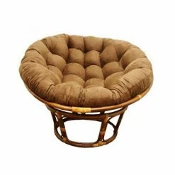 Discount 😀 42" Rattan Papasan Chair with Micro Suede Cushion - International Caravan Tangerine Dream 🔥 -Living Room Chairs Sales unnamed file 7134