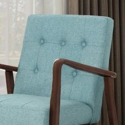 Best deal 😍 Marcola Mid Century Modern Upholstered Wood Framed Club Chair - Christopher Knight Home Gray 😍 -Living Room Chairs Sales unnamed file 714