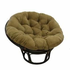 Discount 😀 42" Rattan Papasan Chair with Micro Suede Cushion - International Caravan Tangerine Dream 🔥 -Living Room Chairs Sales unnamed file 7141