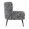 Buy 🛒 Fran Contemporary Slipper Chair Black Steel/Black Leopard Fabric - LumiSource 🎁 -Living Room Chairs Sales unnamed file 7158