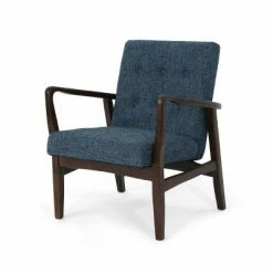 Best deal 😍 Marcola Mid Century Modern Upholstered Wood Framed Club Chair - Christopher Knight Home Gray 😍 -Living Room Chairs Sales unnamed file 716