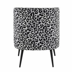 Buy 🛒 Fran Contemporary Slipper Chair Black Steel/Black Leopard Fabric - LumiSource 🎁 -Living Room Chairs Sales unnamed file 7160