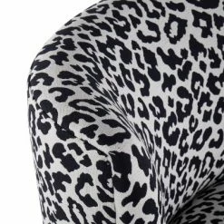 Buy 🛒 Fran Contemporary Slipper Chair Black Steel/Black Leopard Fabric - LumiSource 🎁 -Living Room Chairs Sales unnamed file 7164