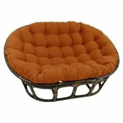 Cheapest 🧨 63"x45" Double Papasan with Twill Cushion - International Caravan Tangerine Dream ⌛ -Living Room Chairs Sales unnamed file 7185
