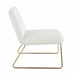 Budget 🧨 Casper Contemporary Upholstered Accent Chair - LumiSource Gold/black 💯