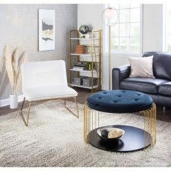 Budget 🧨 Casper Contemporary Upholstered Accent Chair - LumiSource Gold/black 💯 -Living Room Chairs Sales unnamed file 7195