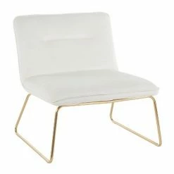 Budget 🧨 Casper Contemporary Upholstered Accent Chair - LumiSource Gold/black 💯 -Living Room Chairs Sales unnamed file 7198