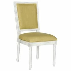 Brand new 🧨 Set of 2 Buchanan Rectangle Side Chair - Safavieh Light Yellow 🔔 -Living Room Chairs Sales unnamed file 7216