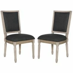 Brand new 🧨 Set of 2 Buchanan Rectangle Side Chair - Safavieh Light Yellow 🔔 -Living Room Chairs Sales unnamed file 7225