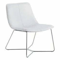 Hot Sale 🧨 Grayson Accent Chair - OSP Home Furnishings White Faux Leather/chrome Base 🤩 -Living Room Chairs Sales unnamed file 7236