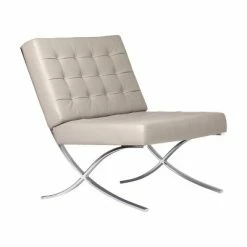 Deals ⭐ Studio Designs Home Atrium Bonded Leather Barcelona Chair Off-white 💯 -Living Room Chairs Sales unnamed file 7243