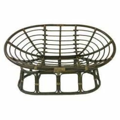 Promo ๐ 63"x45" Double Papasan with Micro Suede Cushion - International Caravan Black ๐