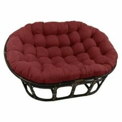 Promo 👍 63"x45" Double Papasan with Micro Suede Cushion - International Caravan Black 😉 -Living Room Chairs Sales unnamed file 7285