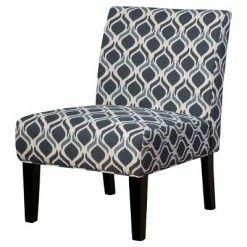 Hot Sale 🔥 Saloon Fabric Print Accent Chair - Christopher Knight Home Blue ✨ -Living Room Chairs Sales unnamed file 7323