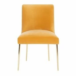 Deals ⭐ Nolita Velvet Accent Chair - Safavieh Mustard ✔️ -Living Room Chairs Sales unnamed file 7336
