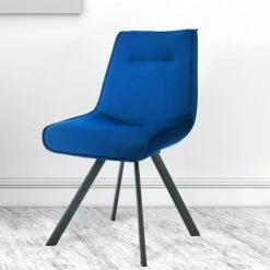 Promo 👍 Set of 2 Jules Accent Chairs Blue - miBasics 🤩 -Living Room Chairs Sales unnamed file 7341