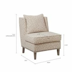 Promo 🤩 Madison Park Conner Armless Shelter Chair Beige 🥰 -Living Room Chairs Sales unnamed file 7349